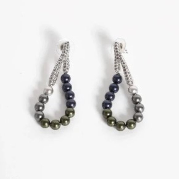 Swarovski - Multi-colour Pearl earrings 5cm - Pristine Condition - Picture 3 of 7